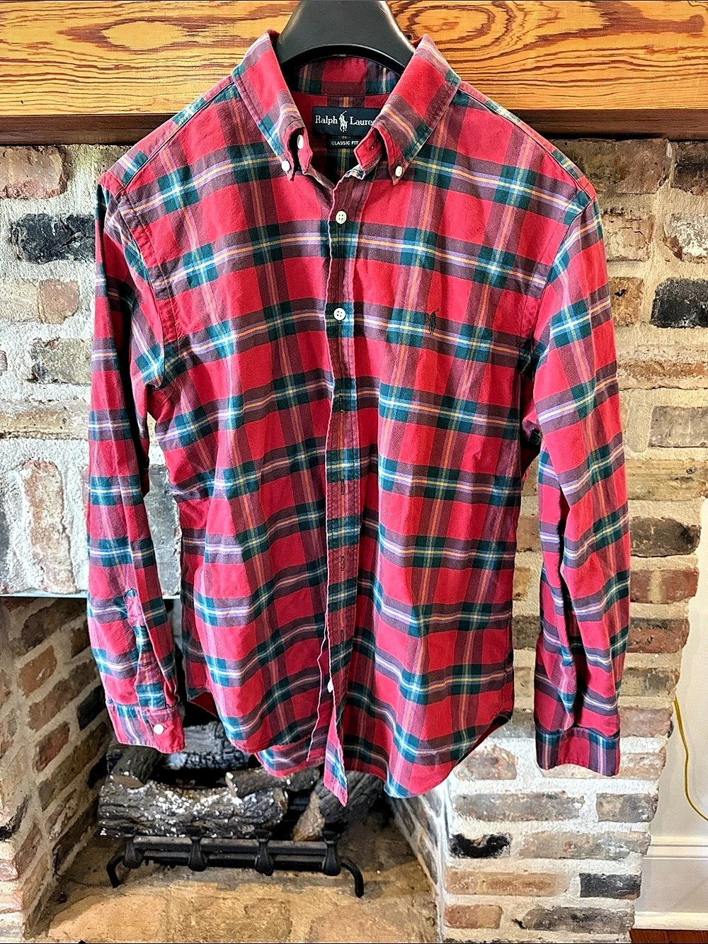 Ralph Lauren Classic Fit Plaid Button-Down Shirt Plaid Button-Down Shirt in Red